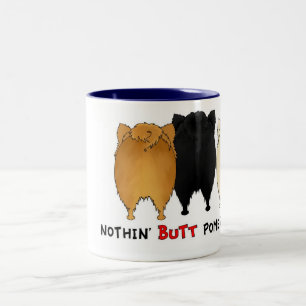 Ingenting knuffar den Pomeranians muggen Två-Tonad Mugg
