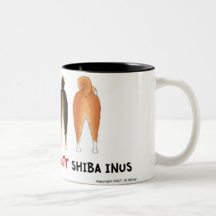 Ingenting knuffar den Shiba Inus muggen Två-Tonad Mugg