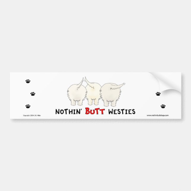 Ingenting knuffar den Westies bildekalet Bildekal (Framsidan)