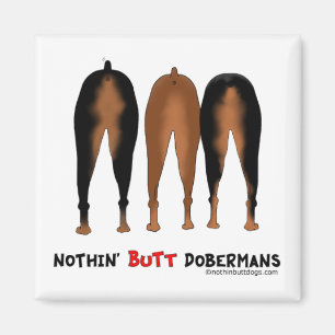 Ingenting knuffar Dobermans Magnet
