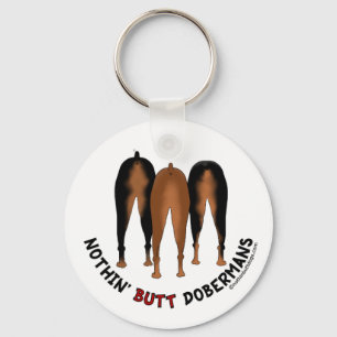 Ingenting knuffar Dobermans Nyckelring