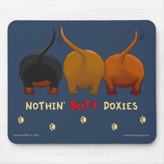 Ingenting knuffar Doxies Mousepad Musmatta (Framsidan)