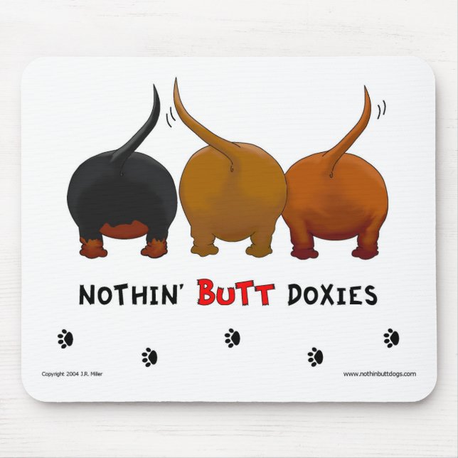 Ingenting knuffar Doxies Mousepad Musmatta (Framsidan)
