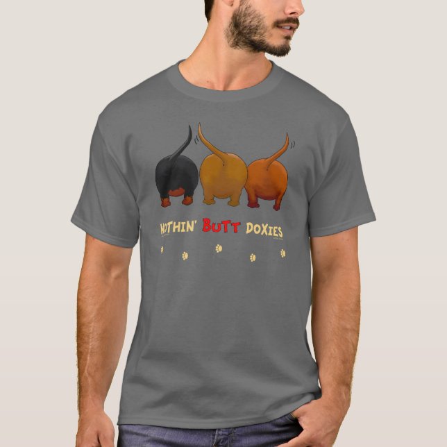 Ingenting knuffar Doxies T Shirt (Framsida)
