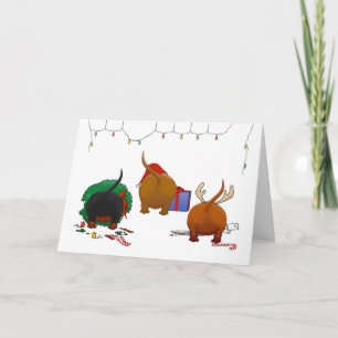 Ingenting knuffar en Doxie jul Helgkort