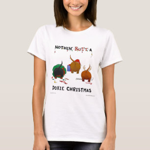 Ingenting knuffar en Doxie jul T Shirt