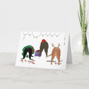 Ingenting knuffar en Staffie jul Helgkort