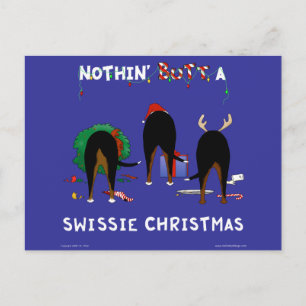 Ingenting knuffar en Swissie jul Helg Vykort