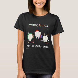 Ingenting knuffar en Westie jul T-shirt