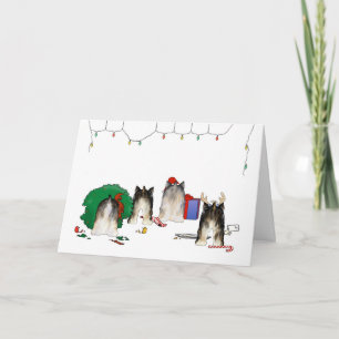 Ingenting knuffar en Yorkie jul Helgkort