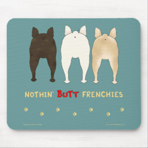 Ingenting knuffar Frenchies Mousepad Musmatta