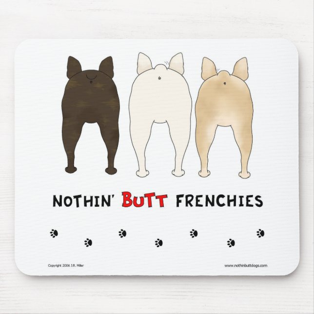 Ingenting knuffar Frenchies Mousepad Musmatta (Framsidan)
