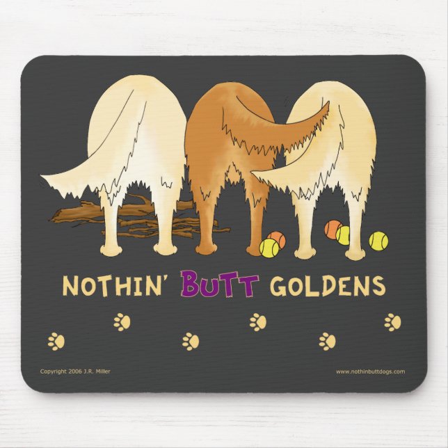 Ingenting knuffar Goldens Mousepad Musmatta (Framsidan)
