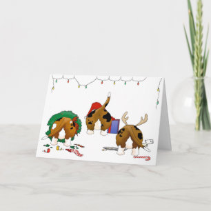 Ingenting knuffar jul för en Basset Helgkort