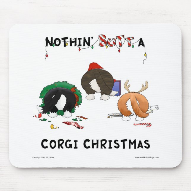 Ingenting knuffar jul för en Corgi Musmatta (Framsidan)