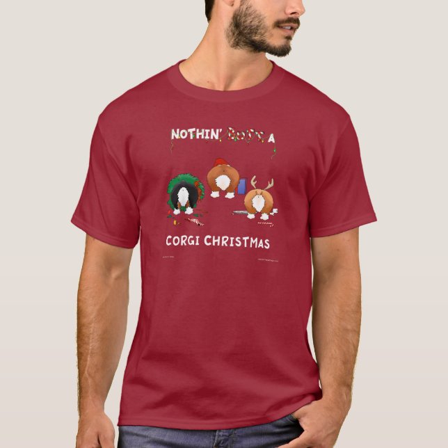 Ingenting knuffar jul för en Corgi T-shirt (Framsida)