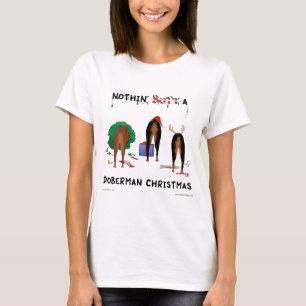 Ingenting knuffar jul för en Doberman Tee Shirt