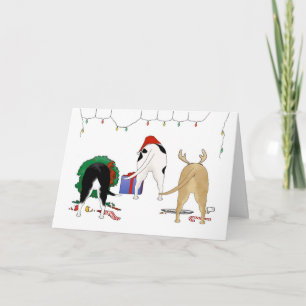 Ingenting knuffar jul för en groptjur helgkort