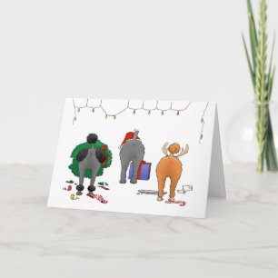Ingenting knuffar jul för en pudel helgkort
