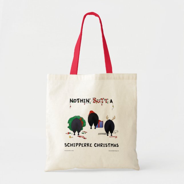 Ingenting knuffar jul för en Schipperke Tygkasse (Framsidan)