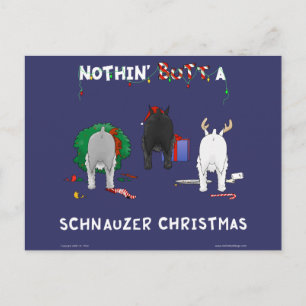 Ingenting knuffar jul för en Schnauzer Helg Vykort