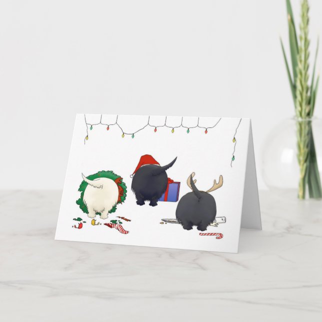 Ingenting knuffar jul för en Scottie Helgkort (Framsida)