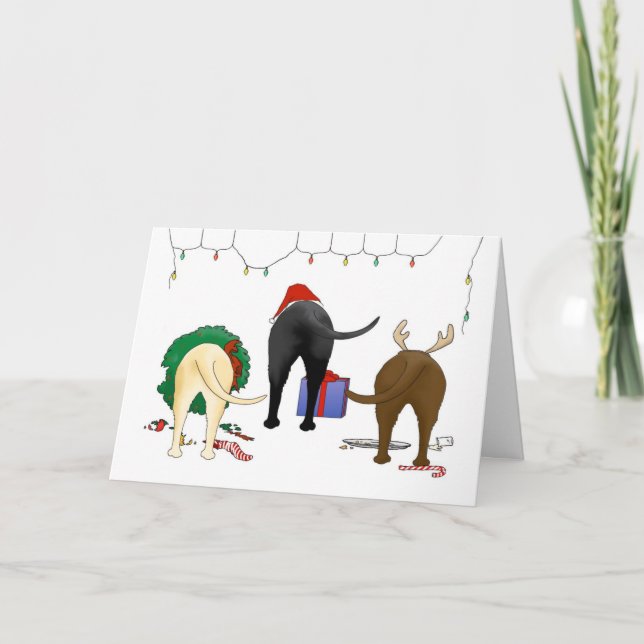 Ingenting knuffar jul för ett labb helgkort (Framsida)