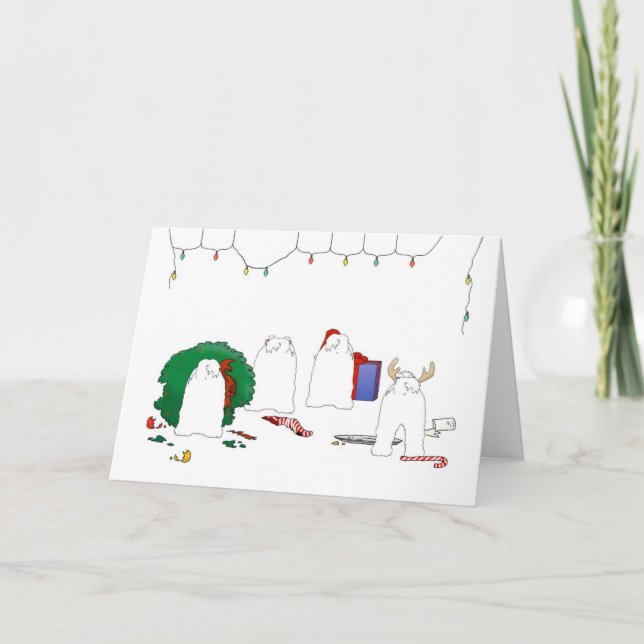 Ingenting knuffar maltesisk jul helgkort (Framsida)