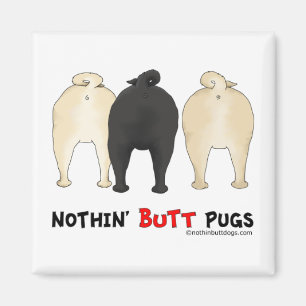 Ingenting knuffar mops magnet