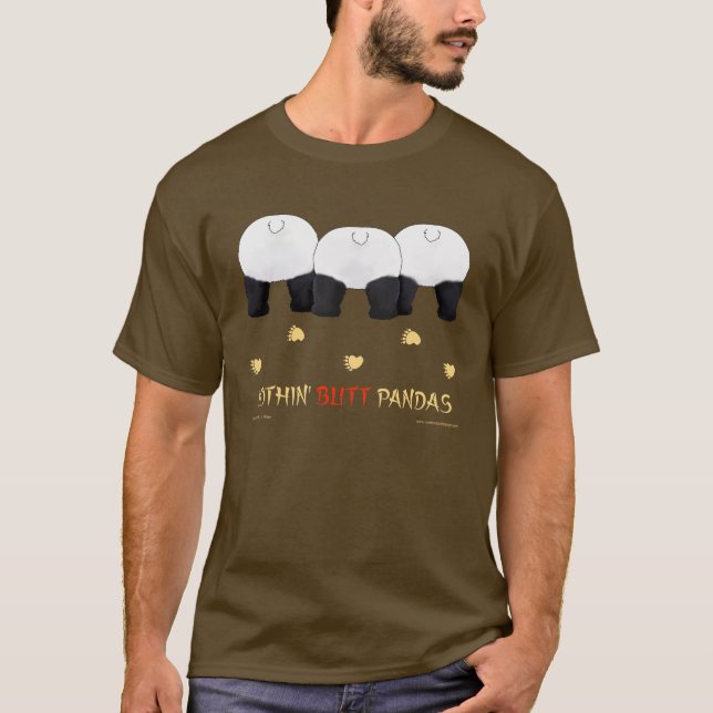 Ingenting knuffar PandasmörkT-tröja Tee Shirt (Framsida)