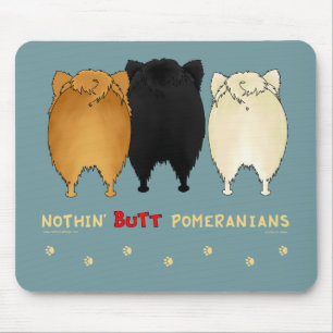 Ingenting knuffar Pomeranians Mousepad Musmatta