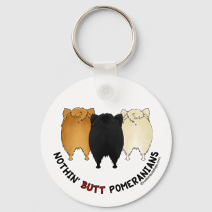 Ingenting knuffar Pomeranians Nyckelring