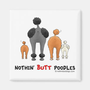 Ingenting knuffar pudlar magnet