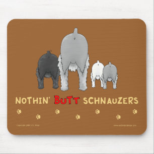 Ingenting knuffar Schnauzers Mousepad Musmatta