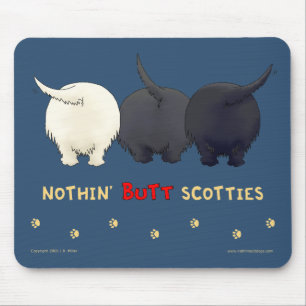 Ingenting knuffar Scotties Mousepad Musmatta