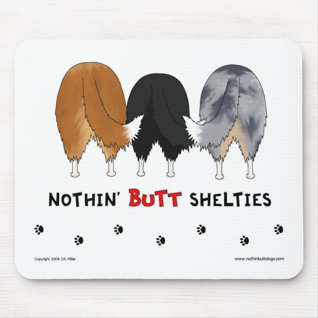 Ingenting knuffar Shelties Mousepad Musmatta (Framsidan)