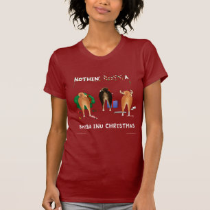 Ingenting knuffar Shiba en Inu jul T Shirt