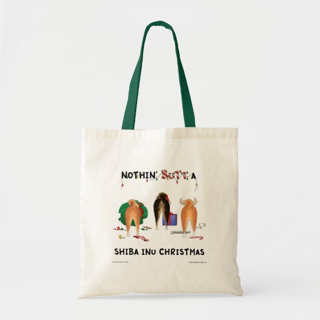 Ingenting knuffar Shiba en Inu jul Tygkasse (Framsidan)