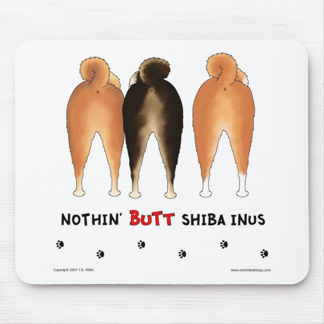 Ingenting knuffar Shiba Inus Mousepad Musmatta (Framsidan)