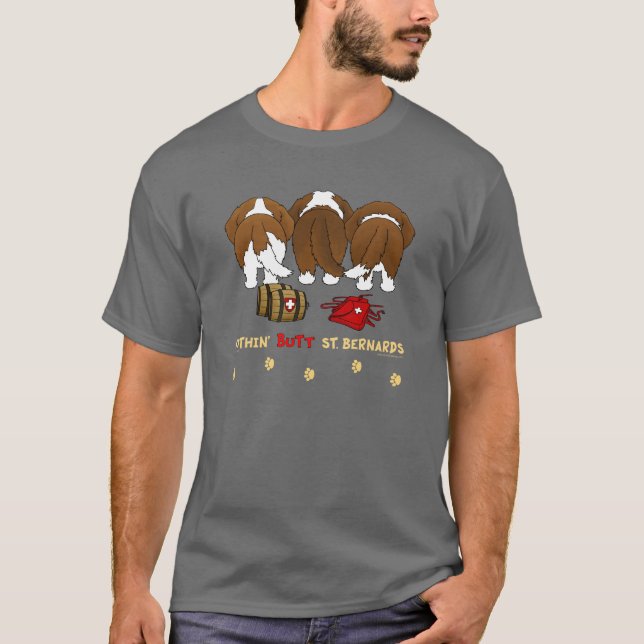 Ingenting knuffar St. Bernards Tee Shirt (Framsida)