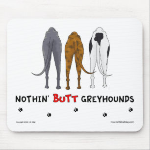Ingenting knuffar vinthundar Mousepad Musmatta