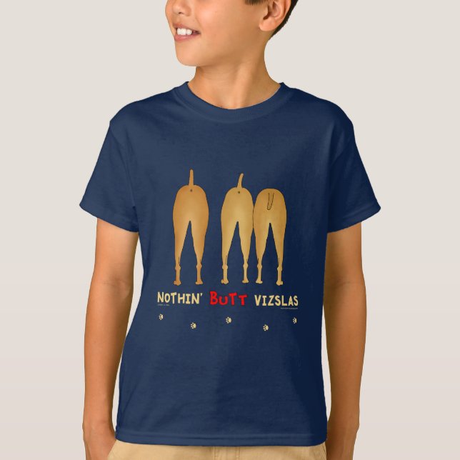 Ingenting knuffar Vizslas T-shirt (Framsida)