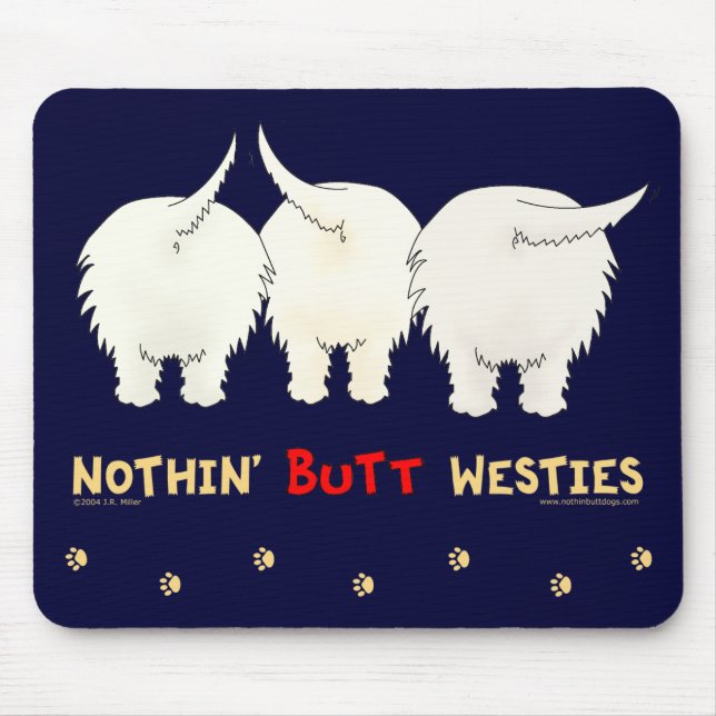 Ingenting knuffar Westies Mousepad Musmatta (Framsidan)