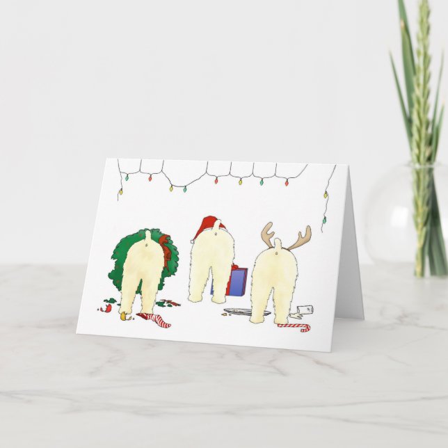 Ingenting knuffar Wheaten jul Helgkort (Framsida)