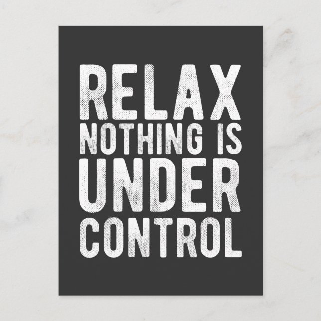 ingenting kontrolleras vykort (Framsida)