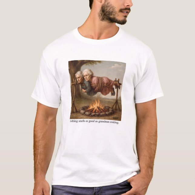 Ingenting luktar så gott som farmors matlagning. t shirt (Framsida)