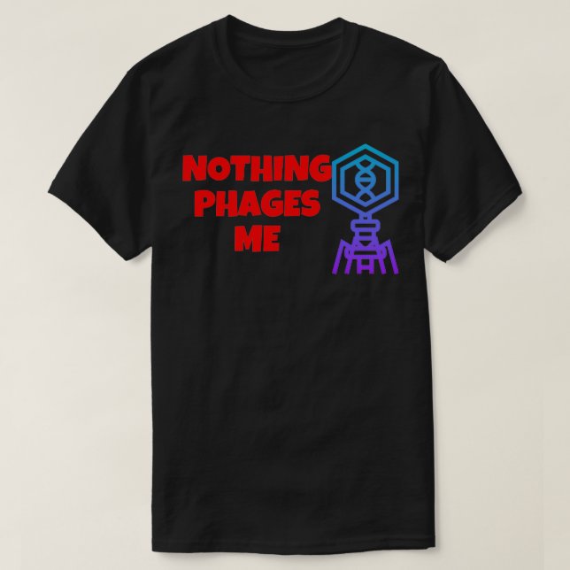 INGENTING PHAGES MIG FUNNY BAACTERIOPHAGES MICRO T SHIRT (Design framsida)