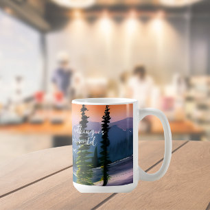 Ingenting saknas i Zen Quote fredliga Sjö Scene Kaffemugg