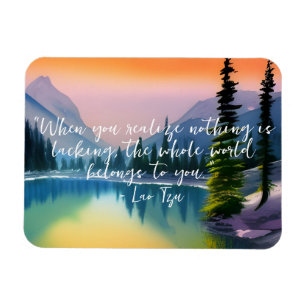 Ingenting saknas i Zen Quote fredliga Sjö Scene Magnet