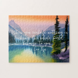 Ingenting saknas i Zen Quote fredliga Sjö Scene Pussel